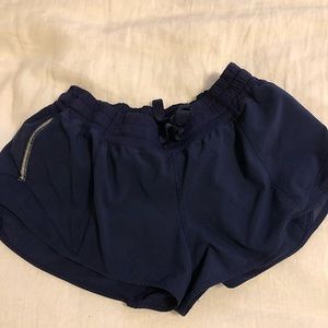 navy lululemon hotty hot shorts